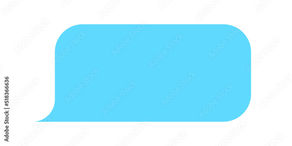 Bubble message template blue color for website, mobile chat application ...