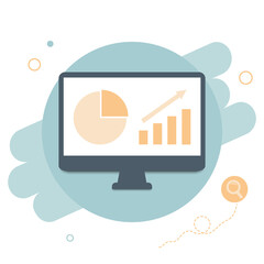 Wall Mural - modern flat design for analysis website banner. vector illustration concept for business analysis, m