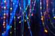 Abstract neon glowing tunnel of lights