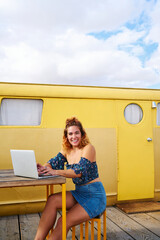 Cheerful entrepreneur