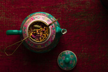 Herbal Tea Served In A Teapot