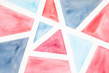  Red White Blue Graphic Triangle Illustration
