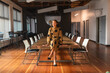 © ByLorena/Stocksy - Pretty executive woman at meeting room table