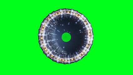 Wall Mural - space futuristic base with ships traffic. futuristic concept. green screen 4k footage.