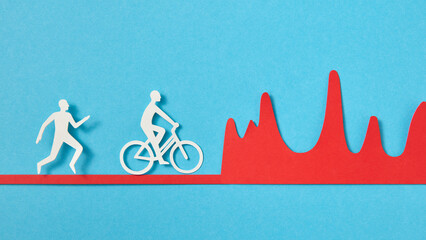 People moving on diagram