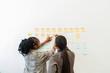 © Bruce and Rebecca Meissner/Stocksy - Business women planning project