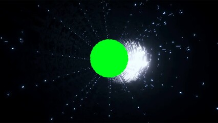 Wall Mural - space futuristic base with ships traffic. futuristic concept. green screen 4k footage.