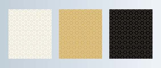 Aufkleber - Background pattern seamless geometric line abstract gold luxury color vector. Christmas background.