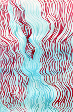 Turquoise And Red Abstract Background
