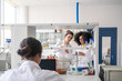 © Hernandez & Sorokina/Stocksy - Female Researchers Working In Lab