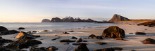Storsandnes Beach Sunset Lofoten Islands Norway