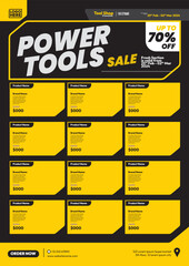 Wall Mural - power tools sale flyer catalog