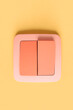 © Giada Canu/Stocksy - top-down view of a pink light switch