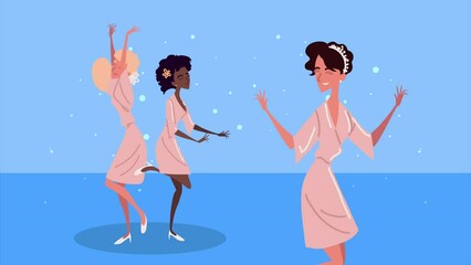 Sticker - bridesmaids girls group characters animation