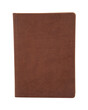 Leather brown notebook planner isolated on the white background