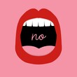 © Gemma can fly/Stocksy - Open mouth saying no, illustration