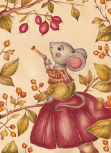 Mouse Musician. Illustration