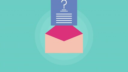 Poster - envelope mail with question