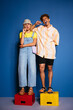 © BONNINSTUDIO/Stocksy - Delighted diverse trendy youngsters in studio
