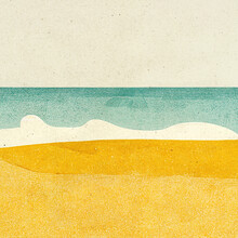 Retro Illustration Of The Beach