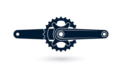 Vector icon bicycle cranks. Isolated on white background