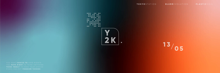 Smooth blurred gradient background. Vector mesh dynamic graphic design for poster, cover, web template. Aesthetic y2k color pattern for technology, space or science abstract colorful promo art. 