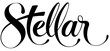 Stellar - custom calligraphy text