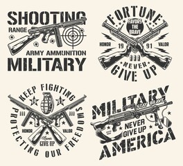 Wall Mural - Military ammunition set element vintage