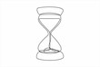© mitay20 - continuous one line vector drawing of hourglass. Line art.