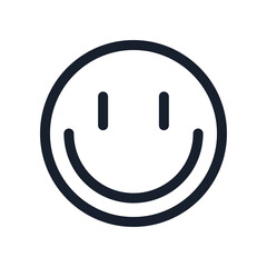 Smile icon line style UI UX design element, web pictogram, mobile app, promo tag, videocall interface. Vector 10 eps