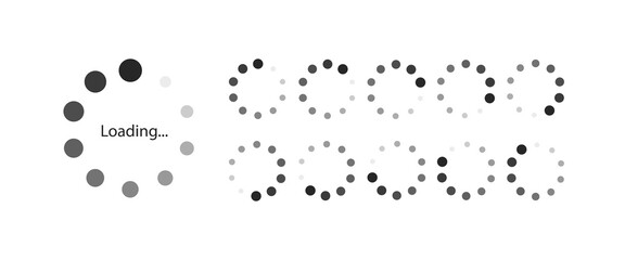 Wall Mural - loading vector symbol for motion design, animation isolated on white background. load symbol, downlo