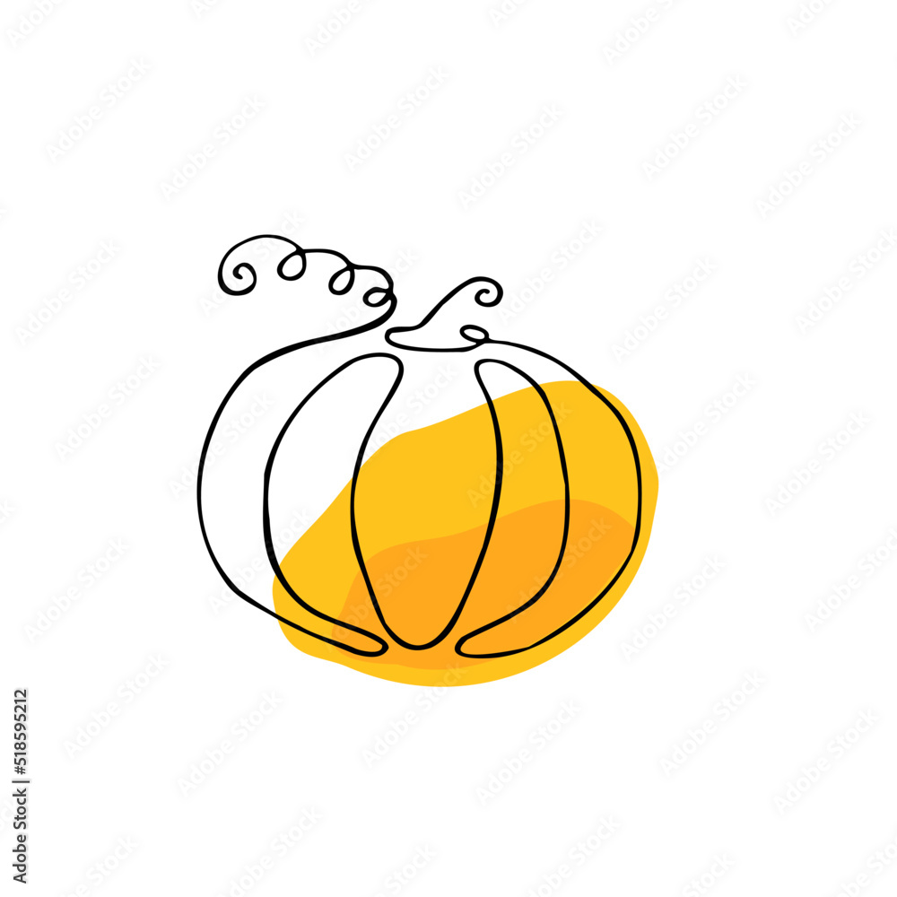 pumpkin line art