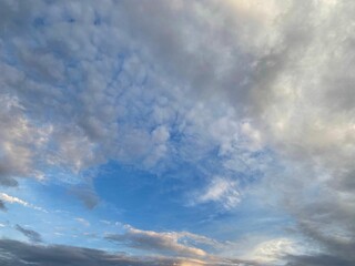 Poster - Beautiful clouds scene after rain, natural summer sunset background