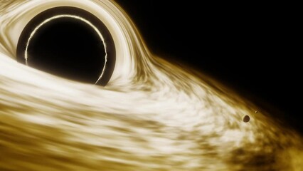 Wall Mural - black hole and stars and cloud fields in outer space