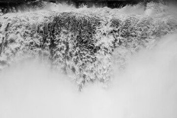  iguazu waterfalls in black and white