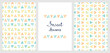 © Libradaria - Set of cute vector geometric patterns and poster with an inscription. Patterns of delicate colors painted in watercolor style for backgrounds, textiles, wrappers, covers, decor, interior, children