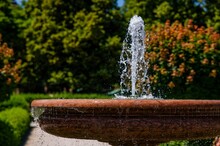 Close-up Shot Of A Fountain In Hofgarten Park In Munich, Germany