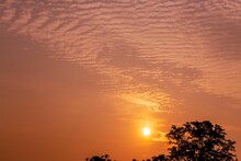 Amazing Cloud Formation In Colourful Sky During A Monsoon Sunrise Morning