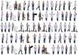 © ASDF - collage of a woman in full growth displaying many professions