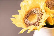 Fake Artificial Sunflower Decoration Flower Close Up