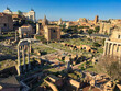 High angle view of the Roman Forum at Rome, Italy