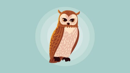 Poster - owl animal autumn season animation