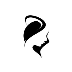 Wall Mural - woman face design logo silhouette