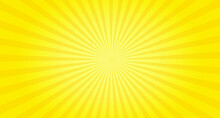 Yellow Starburst Retro Background Design. Abstract Ray Wallpaper.
