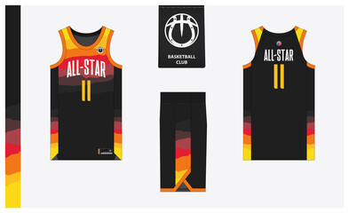 basketball uniform mockup template design for basketball club. basketball jersey, basketball shorts 