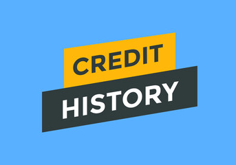 credit history text symbol. credit history text web template Vector Illustration.
