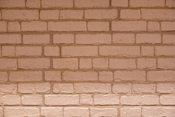 Sticker - A pale orange brick wall neatly arranged in a horizontal manner