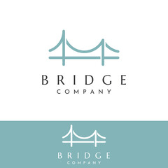Wall Mural - Minimalist and elegant creative bridge building logo with a modern concept. With vector illustration editing.