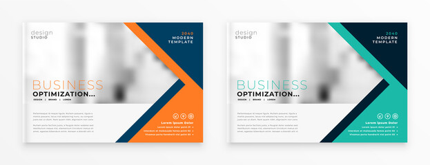 Wall Mural - professional geometric business flyer brochure template design