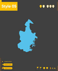 tianjin, china - map isolated on gray background. outline map. vector illustration.